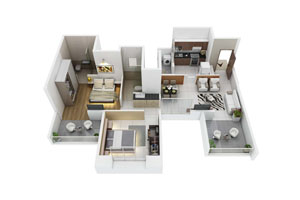 2 BHK Cut Section